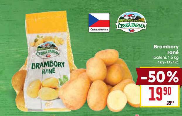 Brambory rané baleni, 1,5 kg 
