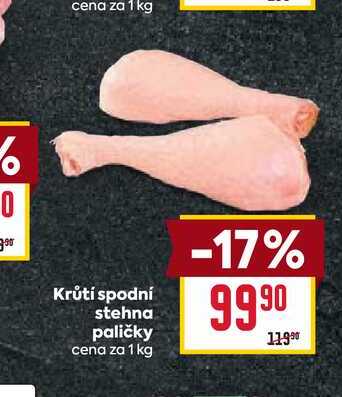 Krůtí spodní stehna paličky cena za 1 kg 