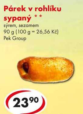 Párek v rohlíku sypaný, 90 g