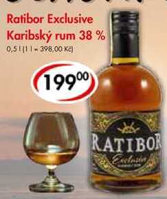 Ratibor Exclusive Karibský rum 38%, 0,5 l 