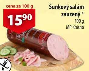 Šunkový salám zauzený, 100 g