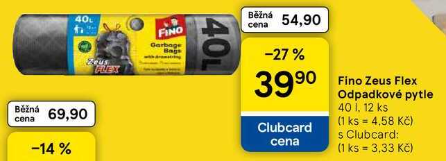 Fino Zeus Flex Odpadkové pytle, 40 l, 12 ks  