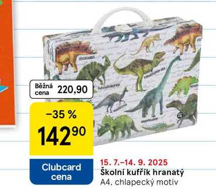 Školní kufřík hranatý, A4, chlapecký motiv 
