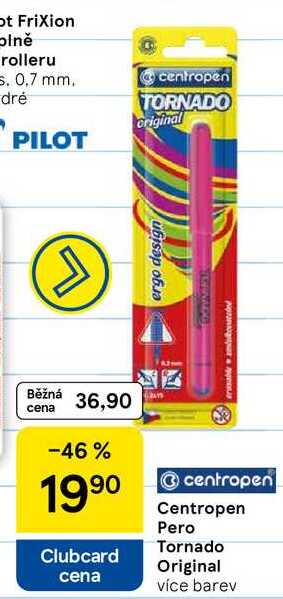 Centropen Pero Tornado Original, více barev 