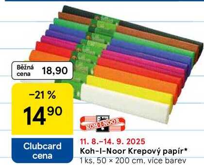 Koh-I-Noor Krepový papír, 1 ks. 50 x 200 cm. více barev 