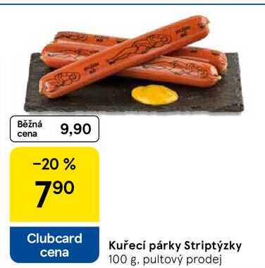 Kuřecí párky Striptýzky, 100 g 