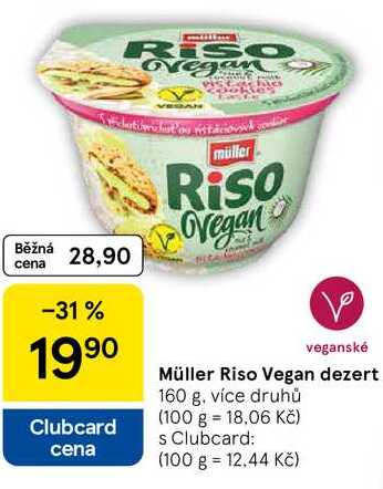 Müller Riso Vegan dezert, 160 g, více druhů  