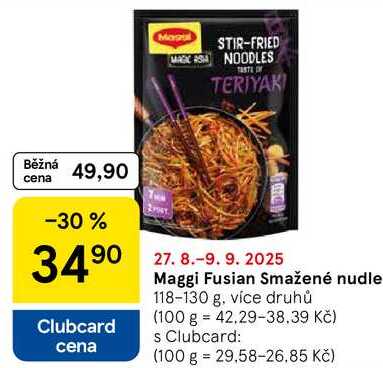 Maggi Fusian Smažené nudle, 118-130 g, více druhů 