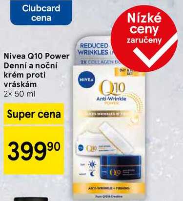 Nivea Q10 Power Denní a noční krém proti vráskám, 2x 50 ml 