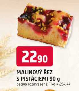 Malinový řez s pistáciemi 90g