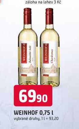 WEINHOF 0,75 L vybrané druhy