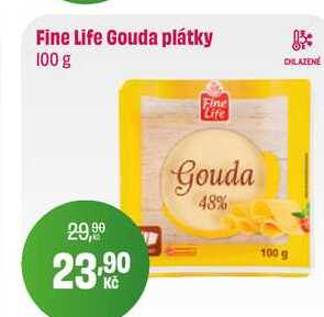 Fine Life Gouda plátky 100 g 