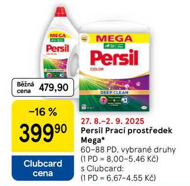 Persil Prací prostředek Mega, 60-88 PD, vybrané druhy 