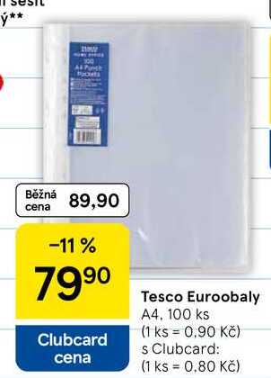 Tesco Euroobaly, A4, 100 ks