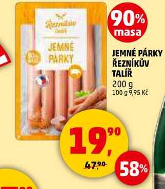 JEMNÉ PÁRKY ŘEZNÍKŮV TALÍŘ, 200 g  