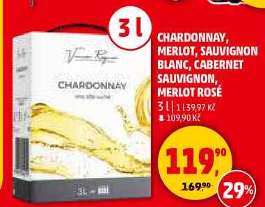 CHARDONNAY, MERLOT, SAUVIGNON BLANC, CABERNET SAUVIGNON, 3 l