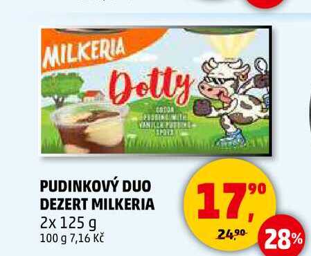 PUDINKOVÝ DUO DEZERT MILKERIA, 2x 125 g  