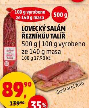 LOVECKÝ SALÁM ŘEZNÍKŮV TALÍŘ, 500 g  