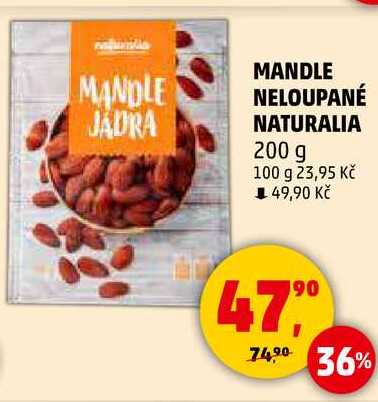MANDLE NELOUPANÉ NATURALIA, 200 g 