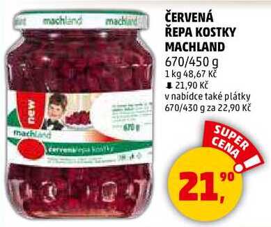 ČERVENÁ ŘEPA KOSTKY MACHLAND, 670/450 g 