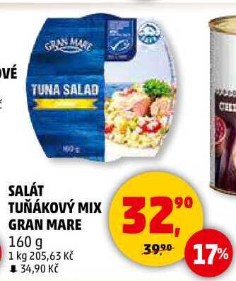 SALÁT TUŇÁKOVÝ MIX GRAN MARE, 160 g