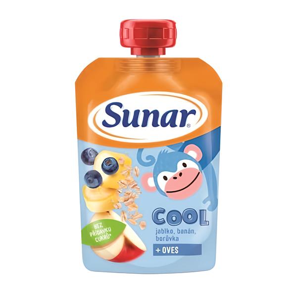 Sunar Cool ovocná kapsička borůvka, banán, ovesné vločky 12m+