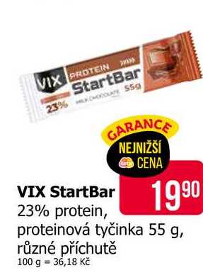 VIX StartBar proteinová tyčinka 55 g, různé příchutě