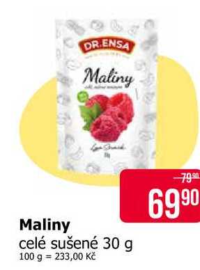DR.ENSA Maliny celé sušené 30 g