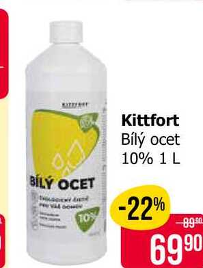 Kittfort Bílý ocet 10% 1 L