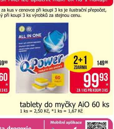 QPower ablety do myčky AiO 60 ks