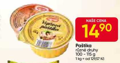 Paštika různé druhy 100-115 g 