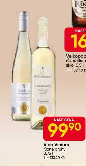 Vino Vinium různé druhy 0,75l