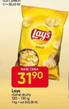 Lays různé druhy 120-130 g
