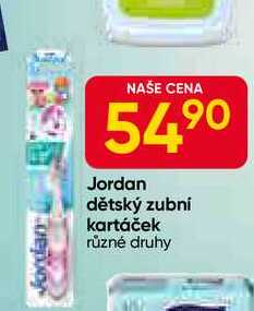 Jordan dětský zubní kartáček různé druhy 