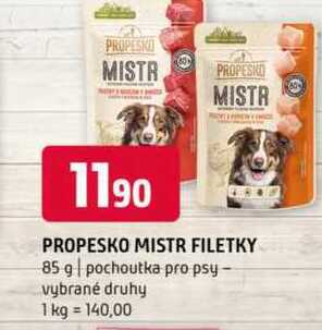 PROPESKO MISTR FILETKY 85 g pochoutka pro psy vybrané druhy