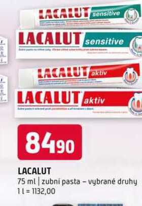 LACALUT 75 ml zubní pasta vybrané druhy 