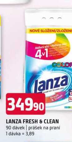 LANZA FRESH & CLEAN 90 dávek prášek na praní 