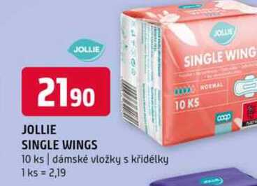 JOLLIE SINGLE WINGS 10 ks dámské vložky s křidélky