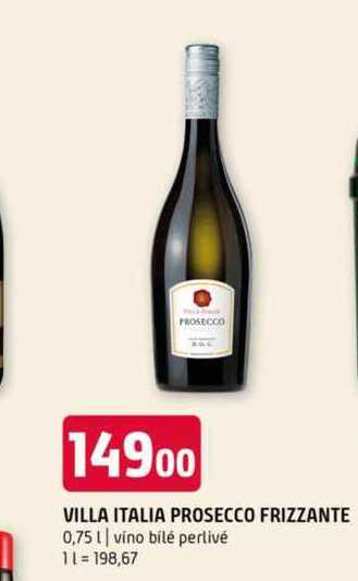 VILLA ITALIA PROSECCO FRIZZANTE 0,75l vino bílé perlivé 