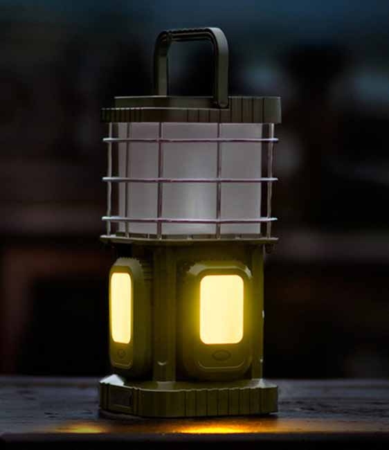 Lampa / svítilna pro kemping - vestavěný Li-Ion akumulátor / 3 odnímatelné svítilny / ochrana proti komárům / USB / Power banka