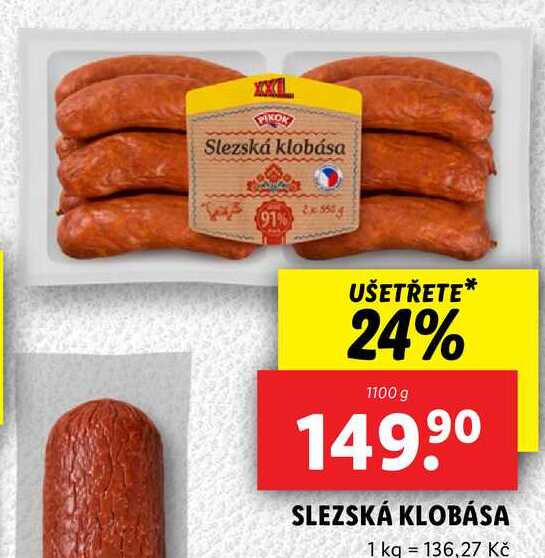 SLEZSKÁ KLOBÁSA, 1100 g