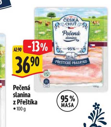  Pečená slanina z Přeštíka  100 g