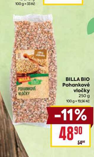 BILLA BIO Pohankové vločky 250 g 