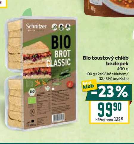 Bio toustový chléb bezlepek 400 g
