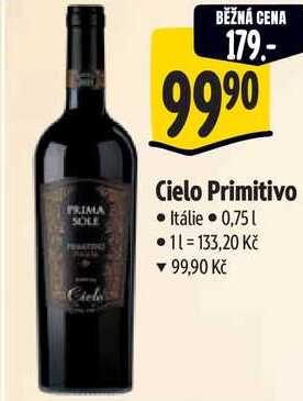 Cielo Primitivo, 0,75 l