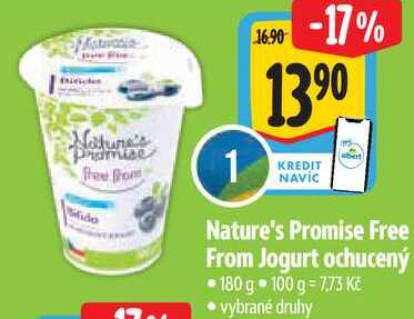 Nature's Promise Free From Jogurt ochucený, 180 g 