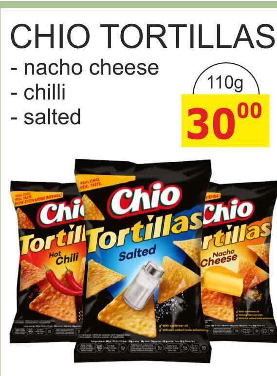 Chio Tortillas Kukuřičný snack 110g, vybrané druhy