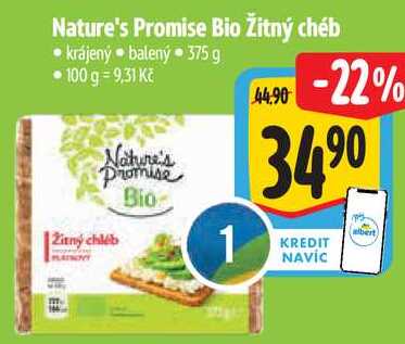 Nature's Promise Bio Žitný chéb, 375 g