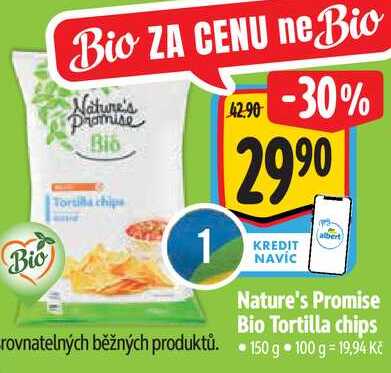 Nature's Promise Bio Tortilla chips, 150 g