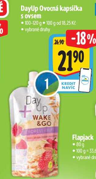 DayUp Ovocná kapsička s ovsem, 100-120 g 